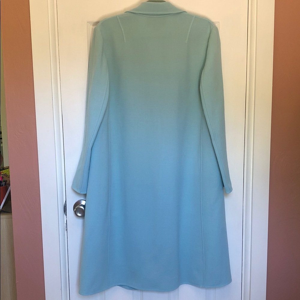 Lafayette 148 NY Tiffany Blue Lightweight Wool Duster Blazer Sz M, excellent - Picture 8 of 12